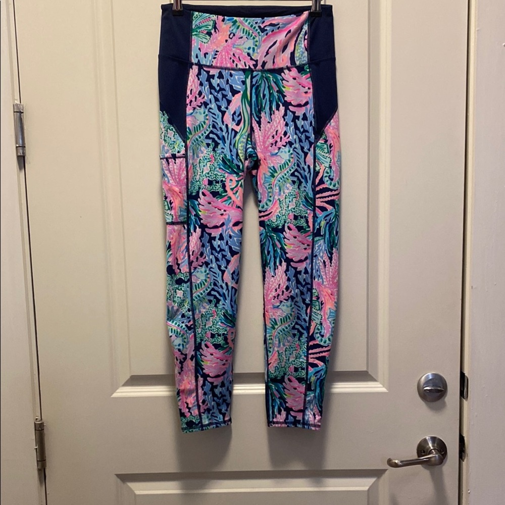 Lilly Pulitzer Colorful Floral Leggings Medium